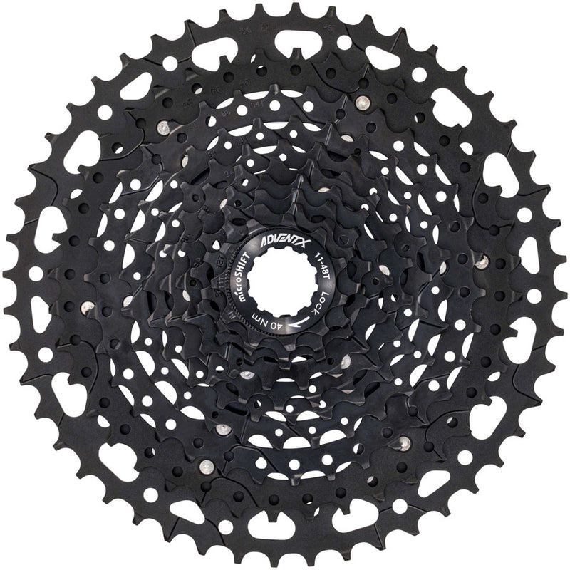 Load image into Gallery viewer, microSHIFT ADVENT X Cassette - 10 Speed 11-48t Black Alloy Spider
