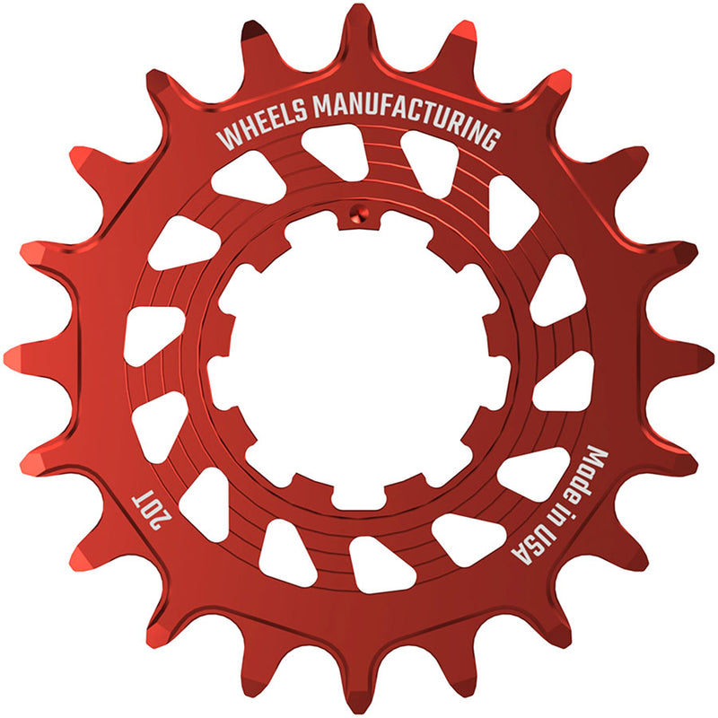 Load image into Gallery viewer, Wheels Manufacturing SOLO HG Cog - 20t Fits SOLO-HG Kits Red
