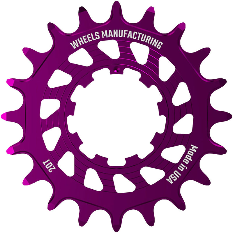 Load image into Gallery viewer, Wheels Manufacturing SOLO HG Cog - 20t Fits SOLO-HG Kits Purple
