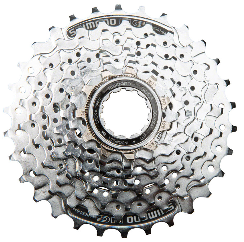 Load image into Gallery viewer, Shimano Alivio CS-HG51 Cassette - 8 Speed 11-30t Silver
