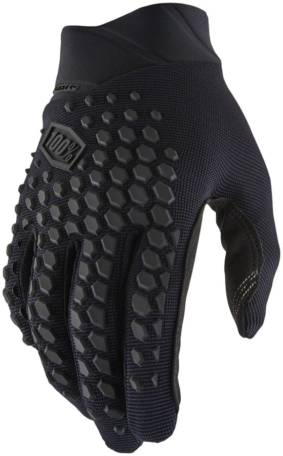 Load image into Gallery viewer, 100% Geomatic Gloves - Black/Charcoal Full Finger Men's Small
