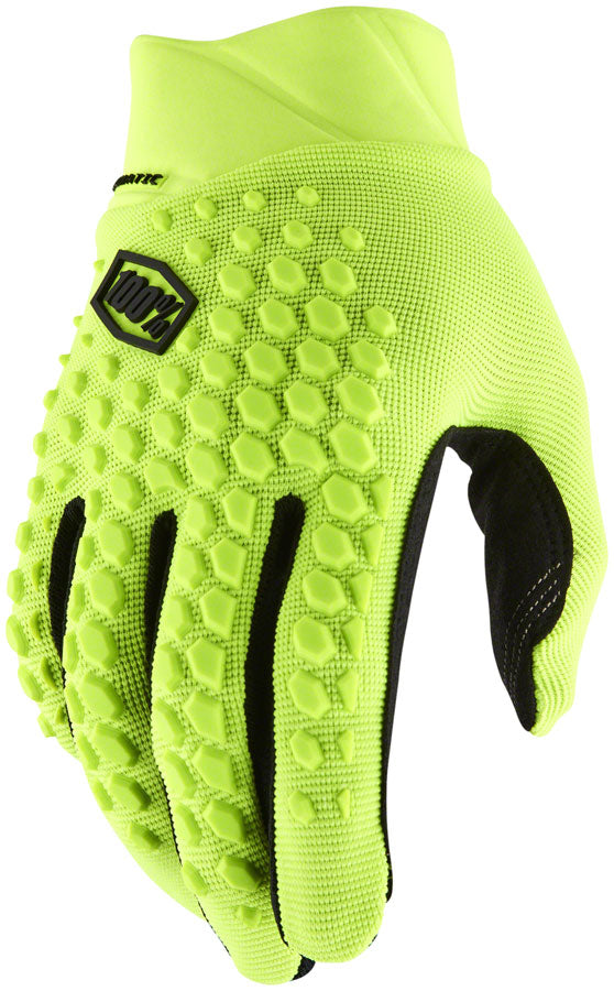 Load image into Gallery viewer, 100% Geomatic Gloves - Flourescent Yellow Full Finger Men's Medium
