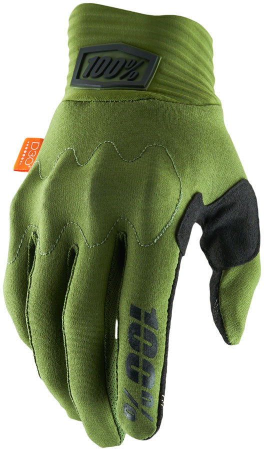 Load image into Gallery viewer, 100% Cognito Gloves - Army Green/Black Full Finger Men's Small
