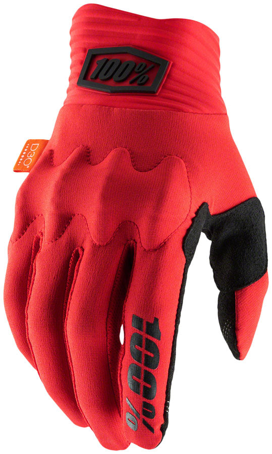 Load image into Gallery viewer, 100% Cognito Gloves - Red/Black Full Finger Men's Small
