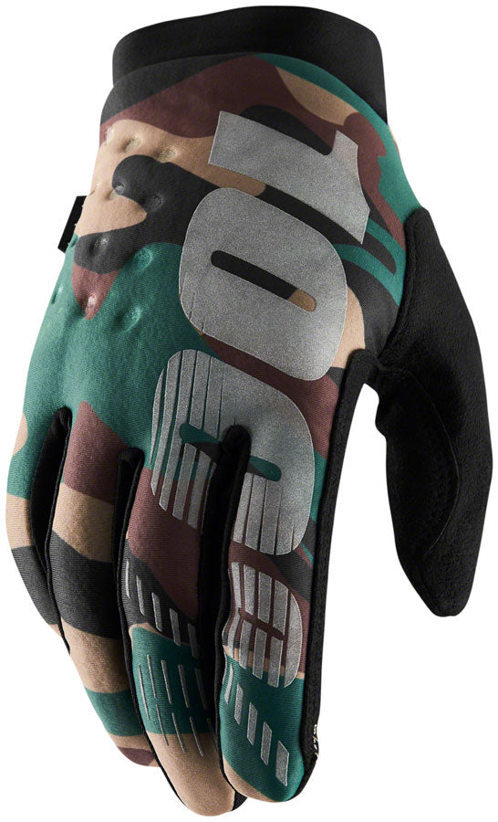 Load image into Gallery viewer, 100% Brisker Gloves - Camo/Black Full Finger Men's Small
