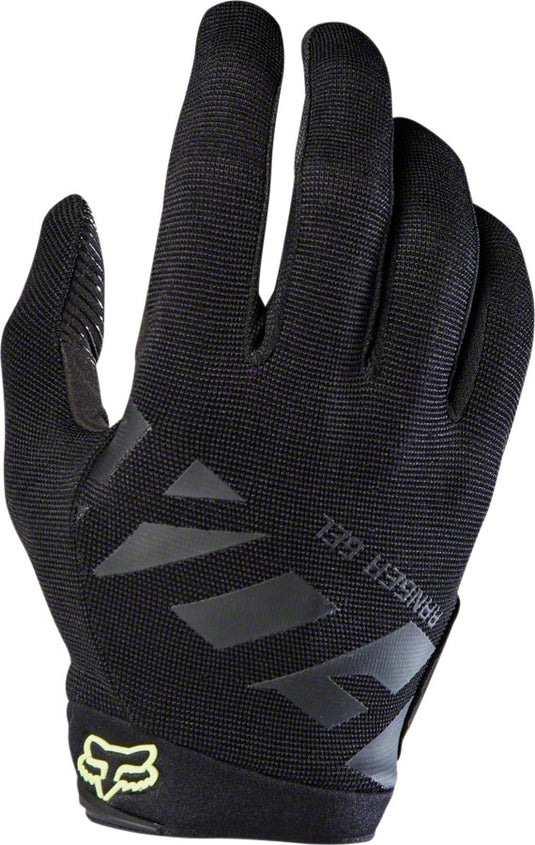 Fox Racing Ranger Gel Mens Full Finger Glove: Black/Charcoal SM