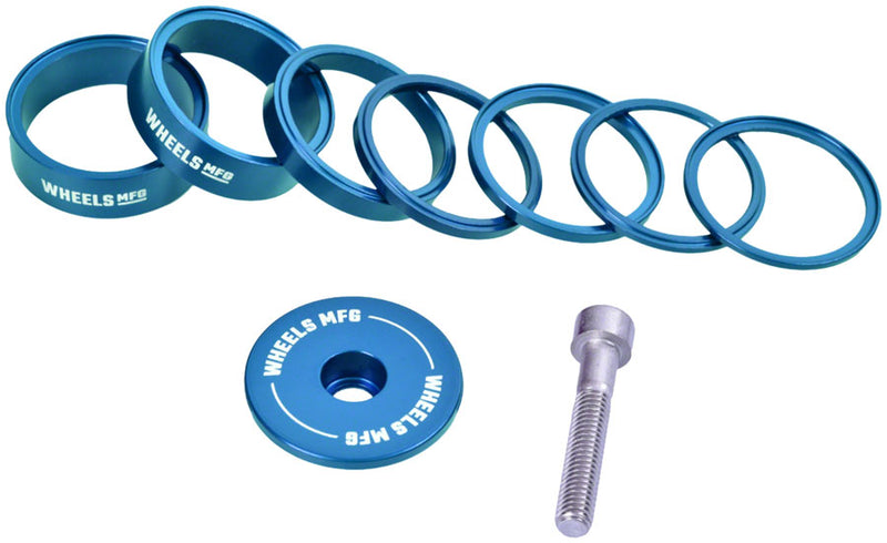 Load image into Gallery viewer, Wheels Manufacturing Essential StackRight Headset Spacer Kit - Teal
