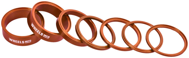 Load image into Gallery viewer, Wheels Manufacturing StackRight Headset Spacer Kit - Orange
