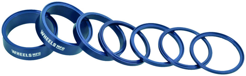 Load image into Gallery viewer, Wheels Manufacturing StackRight Headset Spacer Kit - Blue
