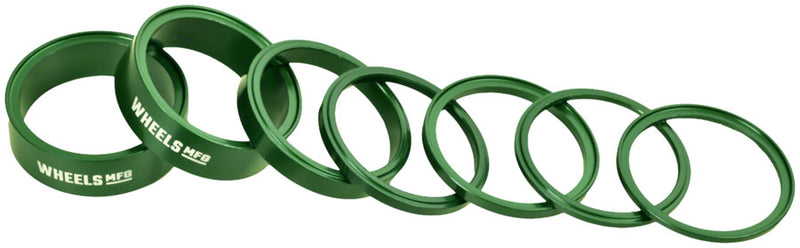 Load image into Gallery viewer, Wheels Manufacturing StackRight Headset Spacer Kit - Green
