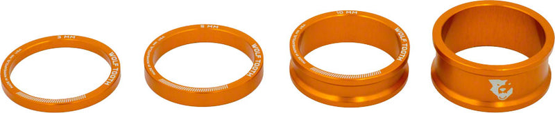 Load image into Gallery viewer, Wolf Tooth Headset Spacer Kit 3 5 10 15mm Orange
