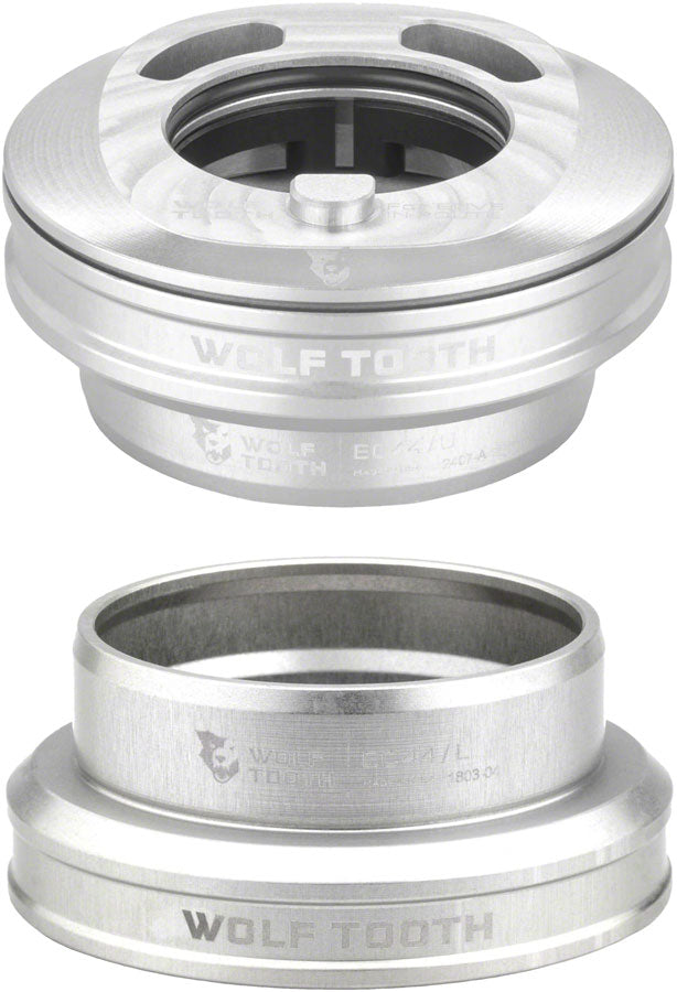 Load image into Gallery viewer, Wolf Tooth Premium Internal Headset - EC44 Upper / EC44 Lower For Enve In-Route System Only Raw Silver
