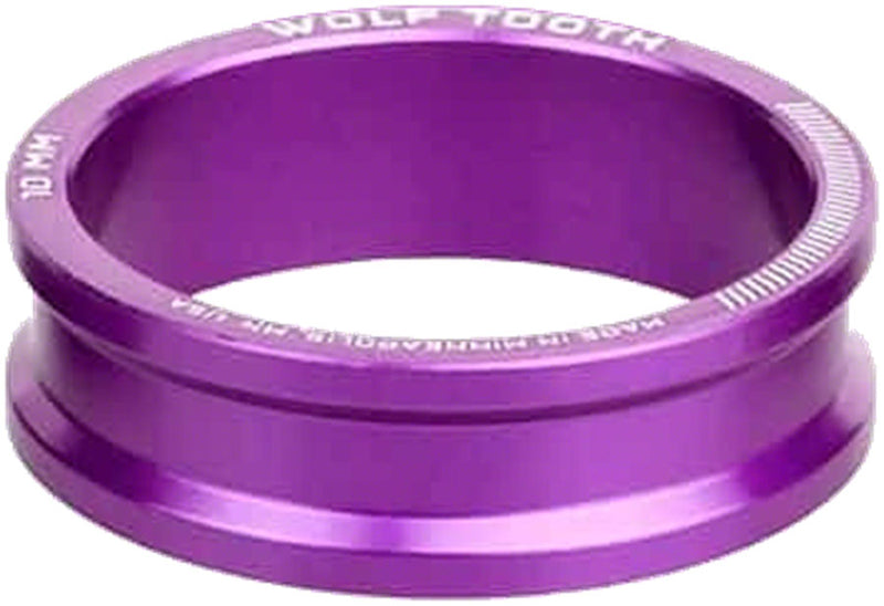 Load image into Gallery viewer, Wolf Tooth Precision Headset Stack Spacer - 10mm Ultraviolet Purple 1 pc.
