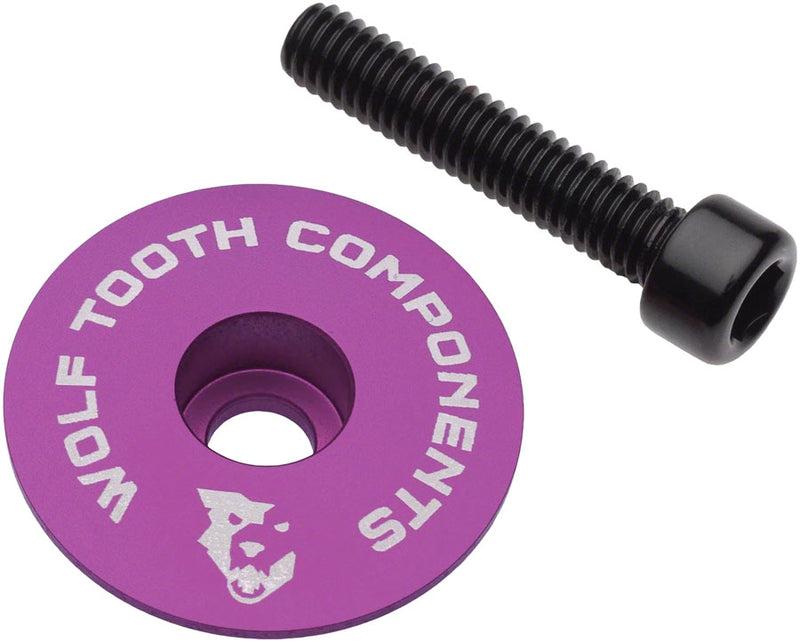 Load image into Gallery viewer, Wolf Tooth Ultralight Stem Cap - Flat Ultraviolet Purple
