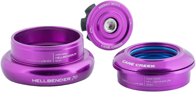 Load image into Gallery viewer, Cane Creek Hellbender 70 Headset - ZS44/28.6/H8 Upper | EC44/40 Lower Tapered Purple
