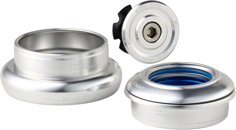 Load image into Gallery viewer, Cane Creek Hellbender 70 Headset - ZS44/28.6/H8 Upper | EC44/40 Lower Tapered Silver
