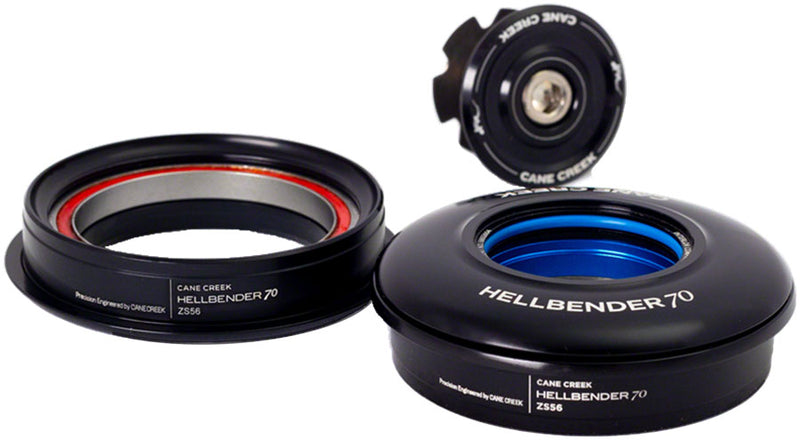 Load image into Gallery viewer, Cane Creek Hellbender 70 Headset - ZS56/28.6/H8 Upper | ZS56/40 Lower Tapered BLK
