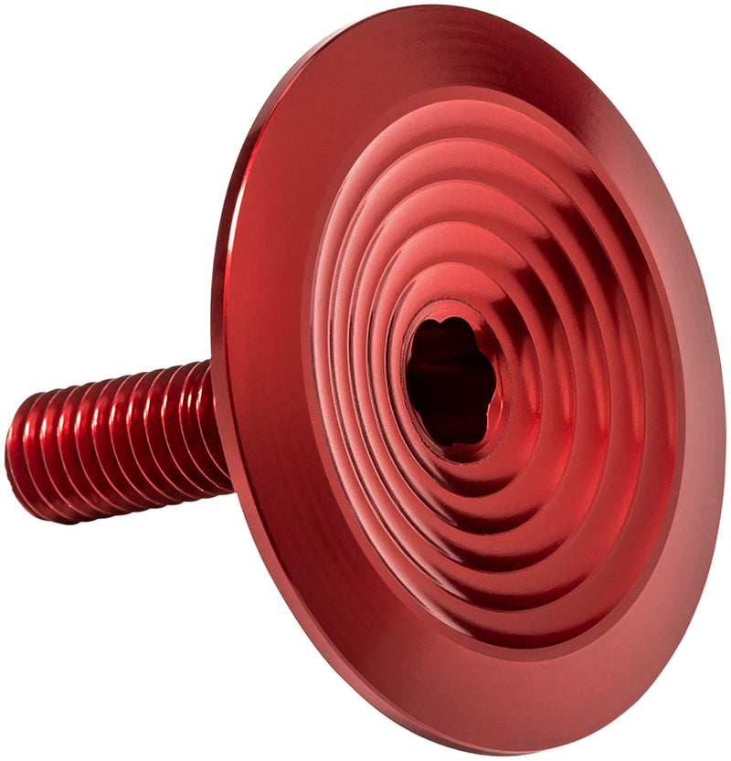 Load image into Gallery viewer, absoluteBLACK Integrated Headset Top Cap and Bolt - Red
