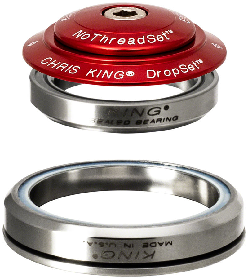 Load image into Gallery viewer, Chris King DropSet 5 Headset - 1-1/8" 42/52mm 45 Deg Red
