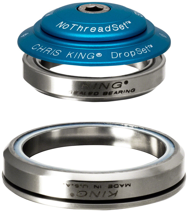 Load image into Gallery viewer, Chris King DropSet 5 Headset - 1-1/8" 42/52mm 45 Deg Matte Turquoise
