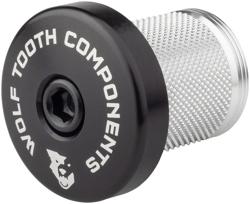 Load image into Gallery viewer, Wolf Tooth Compression Plug with Integrated Spacer Stem Cap Black
