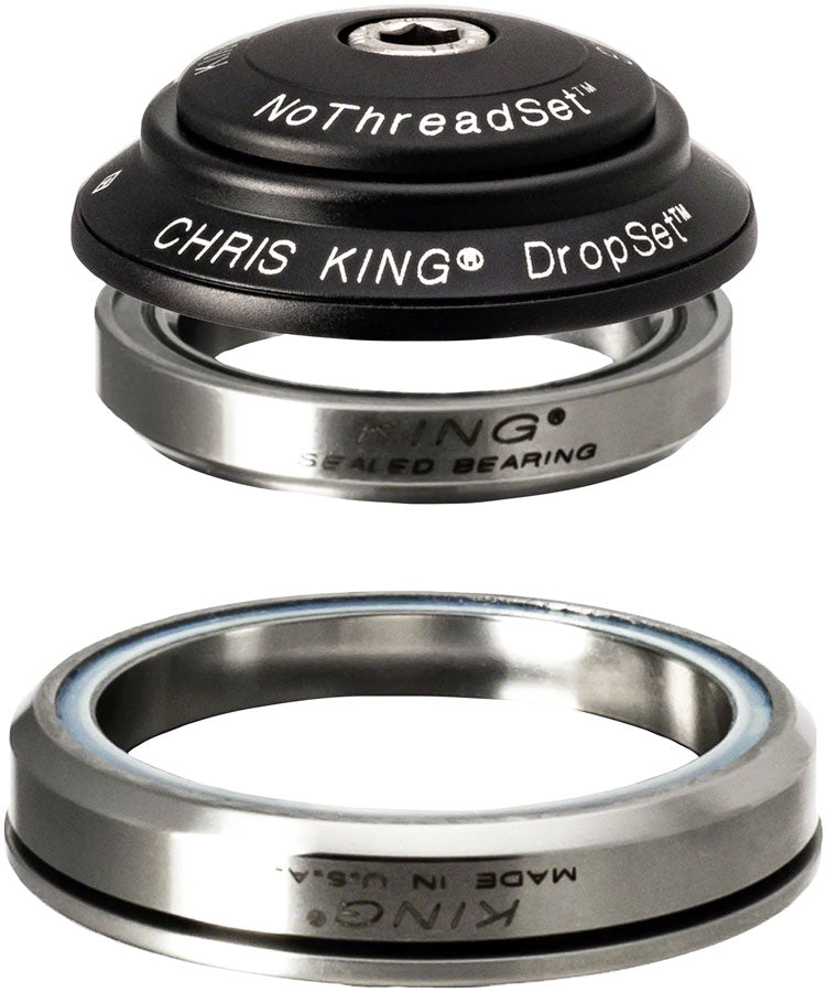 Load image into Gallery viewer, Chris King DropSet 3 Headset - 1-1/8 - 1.5" 41/52mm 36 Deg Matte Black
