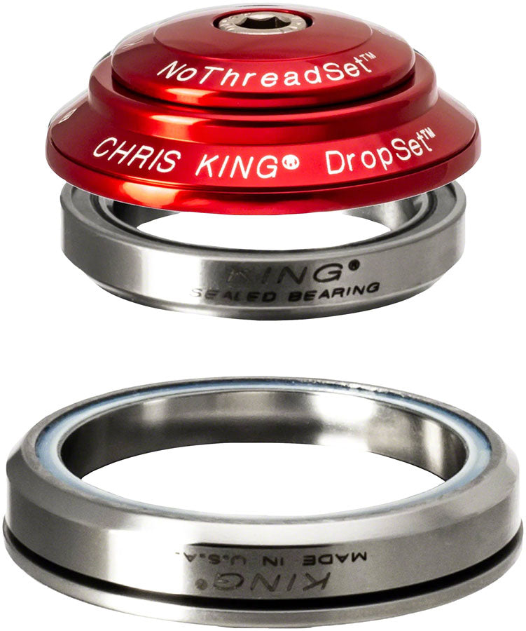Load image into Gallery viewer, Chris King DropSet 3 Headset - 1-1/8 - 1.5" 41/52mm 36 Deg Red
