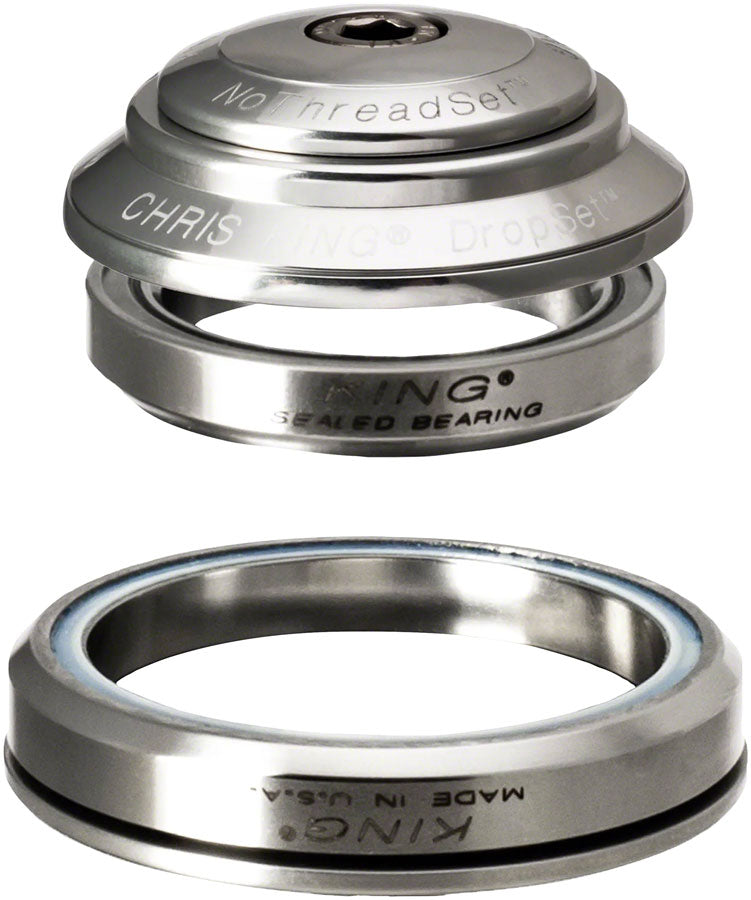 Load image into Gallery viewer, Chris King DropSet 3 Headset - 1-1/8 - 1.5" 41/52mm 36 Deg Silver
