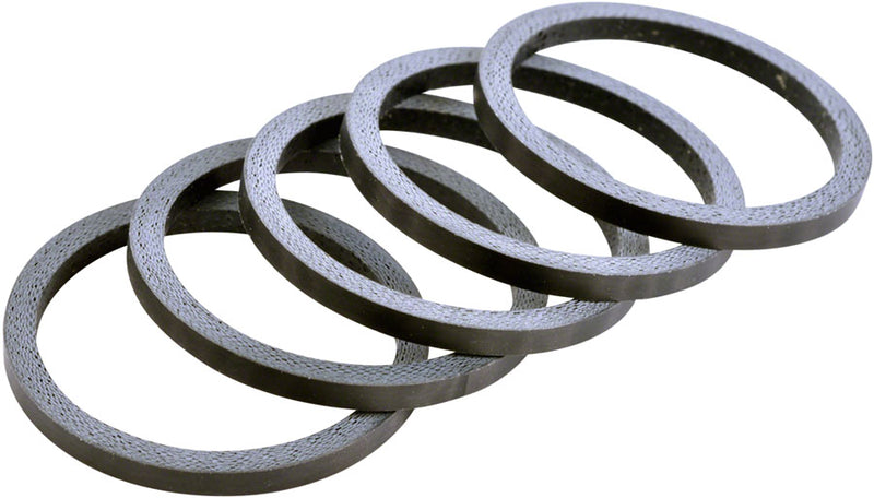 Load image into Gallery viewer, Wheels Manufacturing Carbon Headset Spacer - 1-1/8" 2.5mm Matte 5-pack
