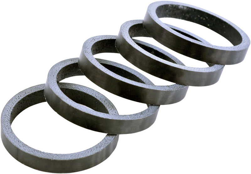 Load image into Gallery viewer, Wheels Manufacturing Carbon Headset Spacer - 1-1/8" 5mm Matte 5-pack
