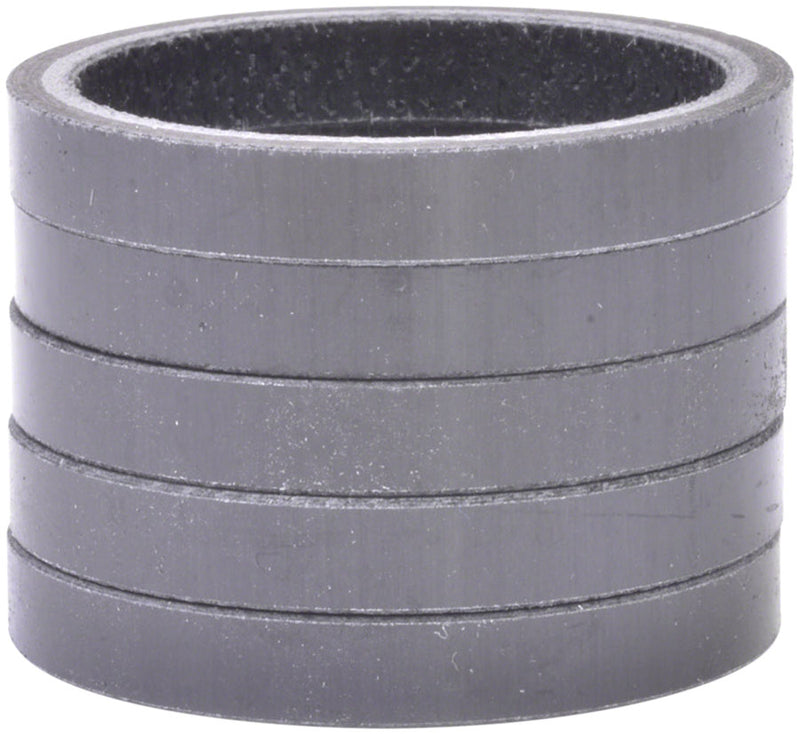 Load image into Gallery viewer, Wheels Manufacturing Carbon Headset Spacer - 1-1/8" 5mm Gloss 5-pack
