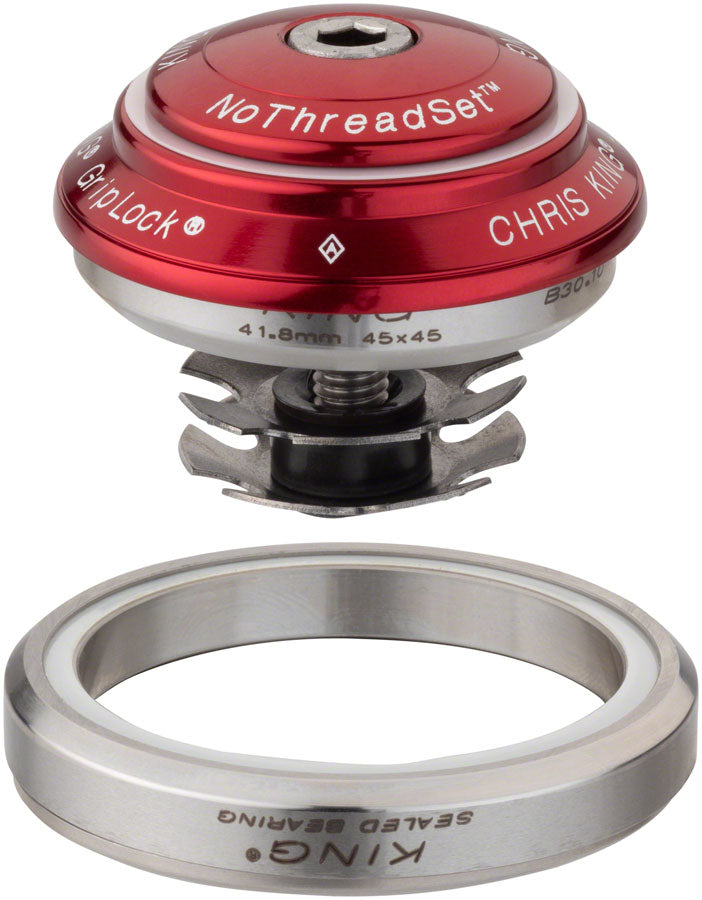 Load image into Gallery viewer, Chris King DropSet 2 Headset - 1-1/8 - 1.5" 42/52mm 45 Deg Red
