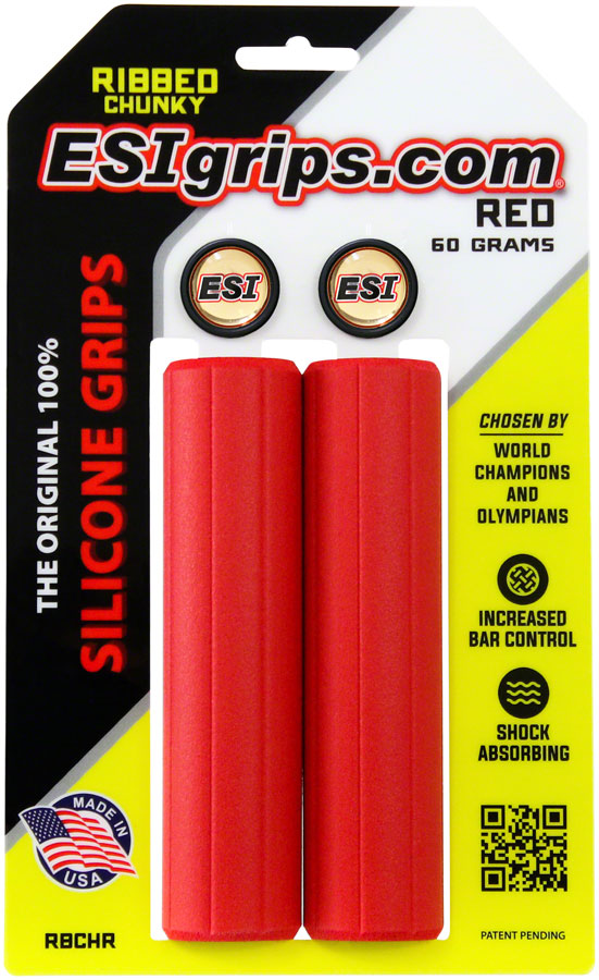 Load image into Gallery viewer, ESI Ribbed Chunky Grips - Red
