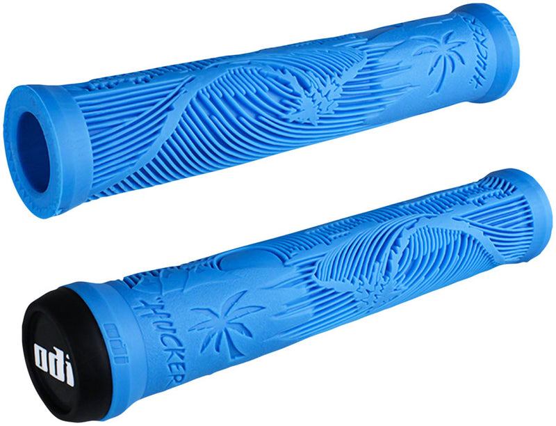 Load image into Gallery viewer, ODI Hucker Grips - Blue Flangeless
