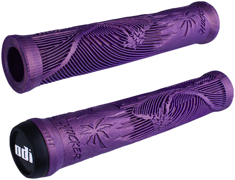 Load image into Gallery viewer, ODI Hucker Grips - Iridescent Purple Flangeless
