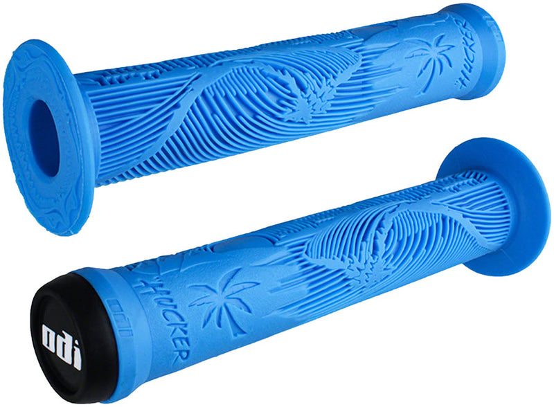 Load image into Gallery viewer, ODI Hucker Grips - Blue Flange
