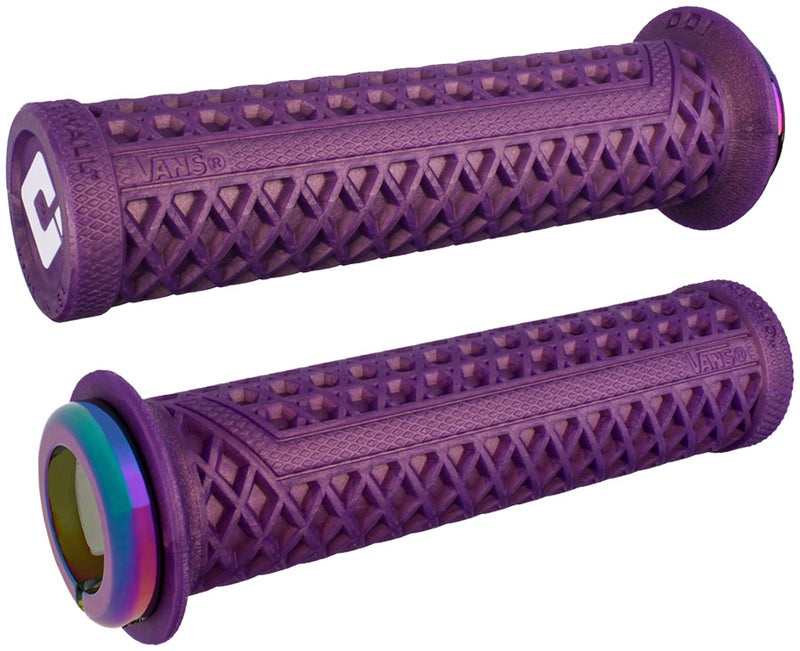 Load image into Gallery viewer, ODI Vans v2.1 Lock-On Grips - Iridescent Purple Oil Slick
