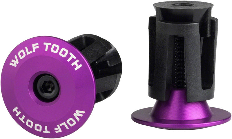 Load image into Gallery viewer, Wolf Tooth Alloy Bar End Plugs - Ultraviolet Purple
