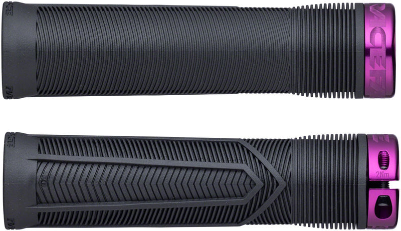 Load image into Gallery viewer, RaceFace Chester Grips - Lock-On Black/Purple 31mm
