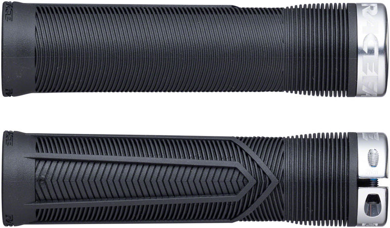 Load image into Gallery viewer, RaceFace Chester Grips - Lock-On Black/Silver 31mm
