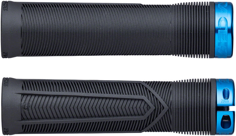 Load image into Gallery viewer, RaceFace Chester Grips - Lock-On Black/Blue 31mm

