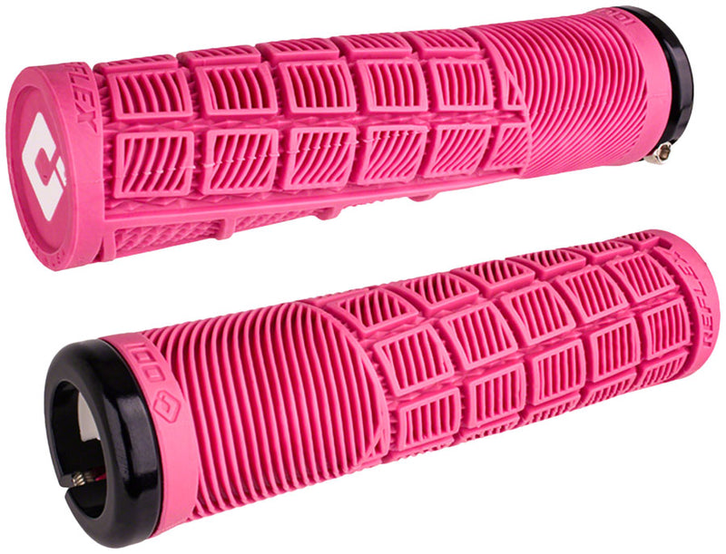 Load image into Gallery viewer, ODI Reflex V2.1 Grips - White/Pink Lock-On
