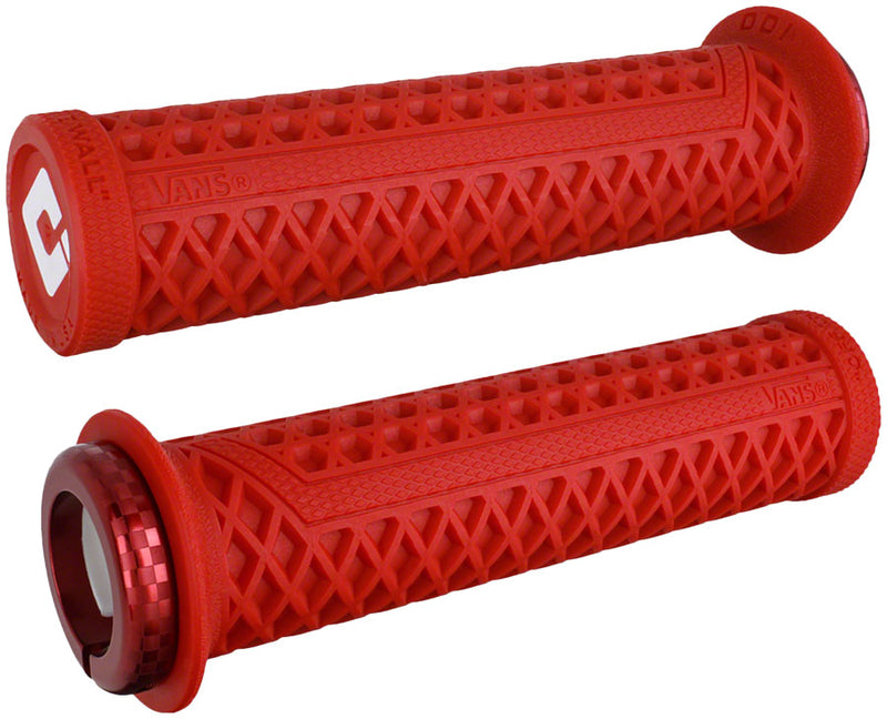 Load image into Gallery viewer, ODI Vans V2.1 Grips - White/Red/Red Lock-On
