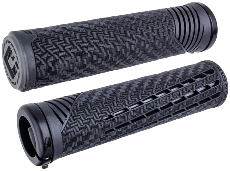 Load image into Gallery viewer, ODI CF V2.1 Grips - Black/Gray/Black Lock-On
