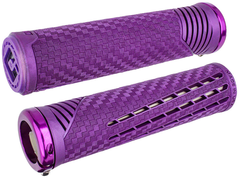 Load image into Gallery viewer, ODI CF V2.1 Grips - Purple Lock-On
