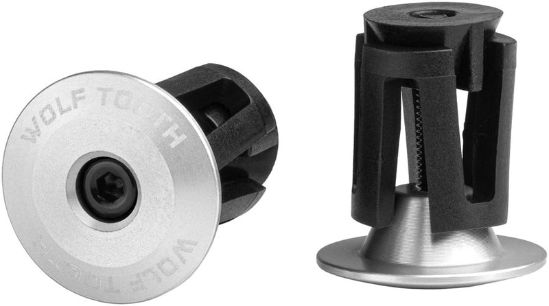 Load image into Gallery viewer, Wolf Tooth Alloy Bar End Plugs - Raw Silver
