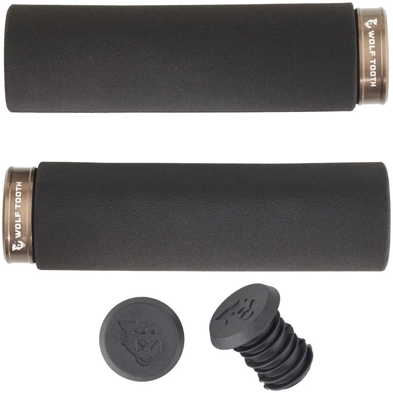 Load image into Gallery viewer, Wolf Tooth Fat Paw Lock-on Grips - Black/Espresso
