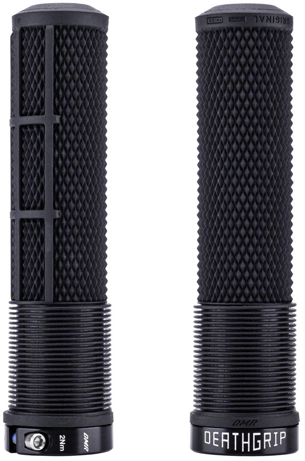 Load image into Gallery viewer, DMR DeathGrip 2 Flangeless Grips - Thick Lock-On Black
