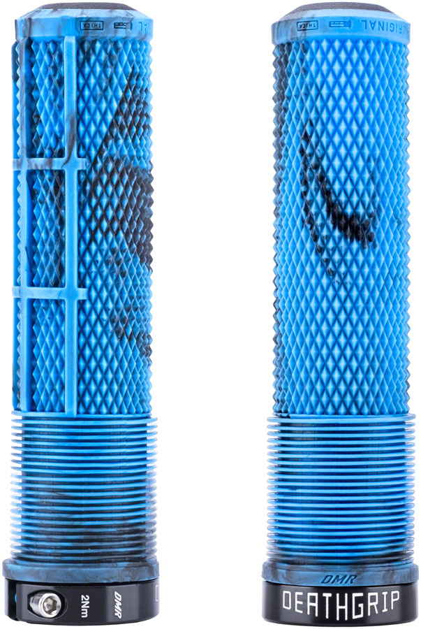 Load image into Gallery viewer, DMR DeathGrip 2 Flangeless Grips - Thick Lock-On Blue Mable
