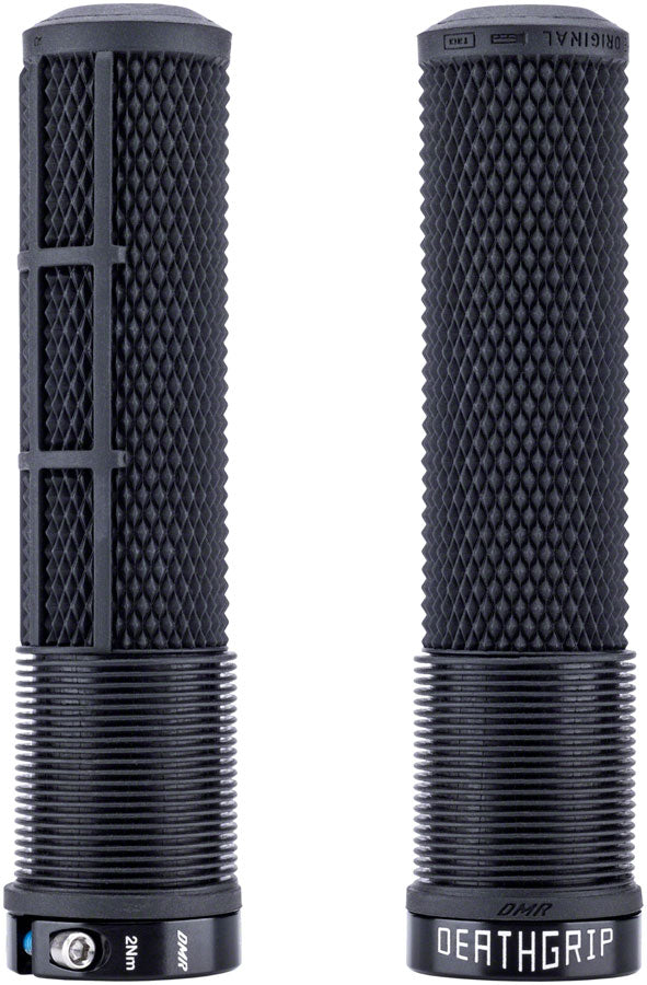 Load image into Gallery viewer, DMR DeathGrip 2 Flangeless Grips - Thin Lock-On Black
